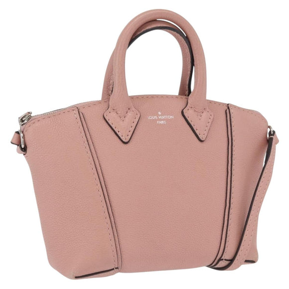 LOUIS VUITTON Parnasea Nano Lockit Hand Bag Leather Pink M61256 LV Auth ka1550