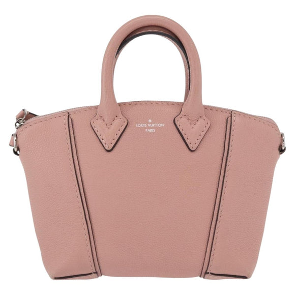 LOUIS VUITTON Parnasea Nano Lockit Hand Bag Leather Pink M61256 LV Auth ka1550