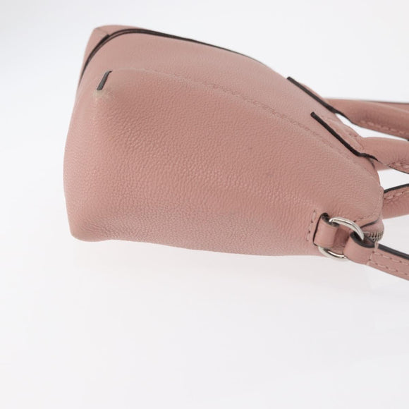 LOUIS VUITTON Parnasea Nano Lockit Hand Bag Leather Pink M61256 LV Auth ka1550