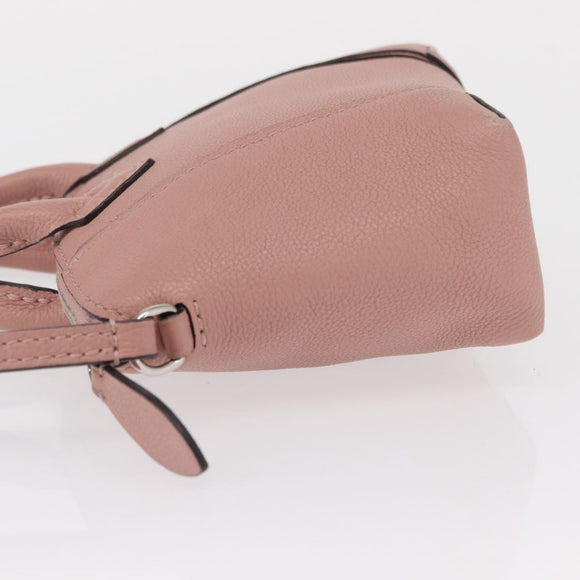 LOUIS VUITTON Parnasea Nano Lockit Hand Bag Leather Pink M61256 LV Auth ka1550