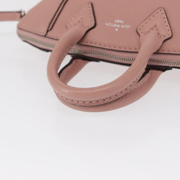 LOUIS VUITTON Parnasea Nano Lockit Hand Bag Leather Pink M61256 LV Auth ka1550