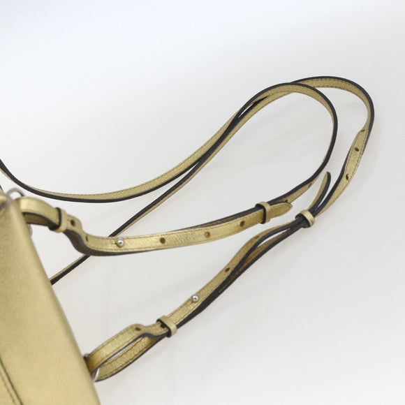 LOUIS VUITTON Rock Me Backpack Leather Gold Tone M54575 LV Auth ka1551M