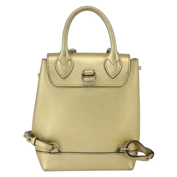 LOUIS VUITTON Rock Me Backpack Leather Gold Tone M54575 LV Auth ka1551M