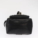 Jimmy Choo Studs Backpack Leather Black Gold Auth ka1552-5