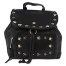 Jimmy Choo Studs Backpack Leather Black Gold Auth ka1552-13