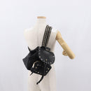 Jimmy Choo Studs Backpack Leather Black Gold Auth ka1552-26