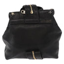 Jimmy Choo Studs Backpack Leather Black Gold Auth ka1552-2