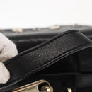 Jimmy Choo Studs Backpack Leather Black Gold Auth ka1552-7