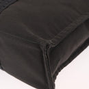 HERMES Her Line MM Hand Bag Canvas Gray Silver Auth ka1554-14