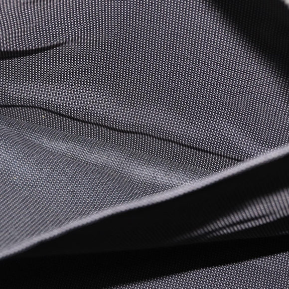 HERMES Her Line MM Hand Bag Canvas Gray Silver Auth ka1554