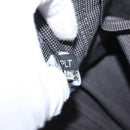 HERMES Her Line MM Hand Bag Canvas Gray Silver Auth ka1554-12