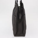 HERMES Her Line MM Hand Bag Canvas Gray Silver Auth ka1554-3