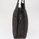 HERMES Her Line MM Hand Bag Canvas Gray Silver Auth ka1554-4