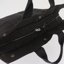 HERMES Her Line MM Hand Bag Canvas Gray Silver Auth ka1554-6