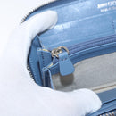 Jimmy Choo Studs Long Wallet Leather Blue Silver Auth ka1555-11