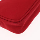 PRADA Accessory Pouch Canvas Red Silver Auth ka1557-13