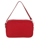 PRADA Accessory Pouch Canvas Red Silver Auth ka1557-3