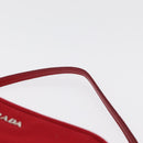 PRADA Accessory Pouch Canvas Red Silver Auth ka1557-9