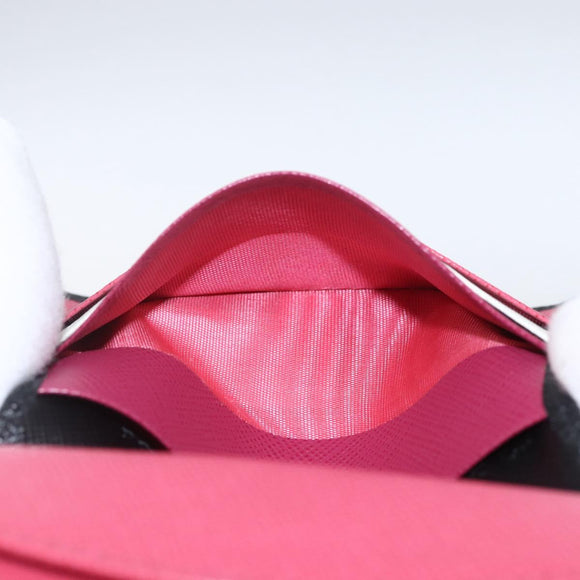 PRADA Wallet Safiano leather Black Gold Auth ka1558M