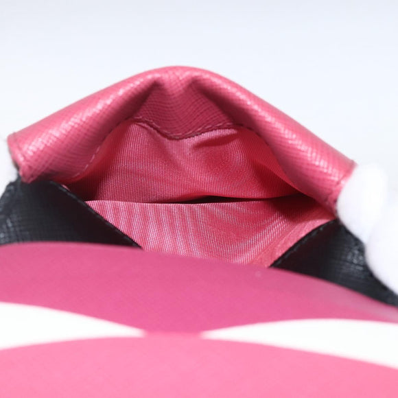 PRADA Wallet Safiano leather Black Gold Auth ka1558M