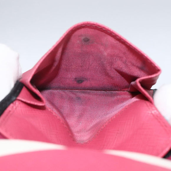 PRADA Wallet Safiano leather Black Gold Auth ka1558M