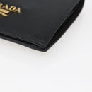 PRADA Wallet Safiano leather Black Gold Auth ka1558M-7