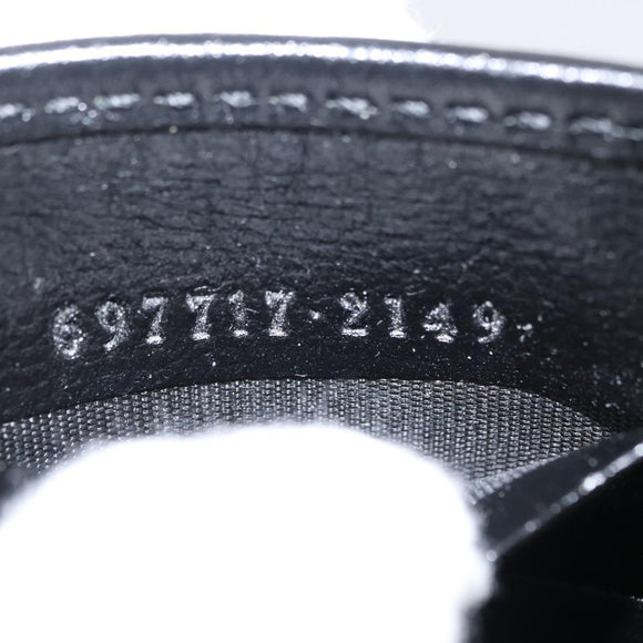 GUCCI GG Supreme Coin Purse PVC Black 697717 Auth ka1560M