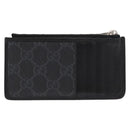 GUCCI GG Supreme Coin Purse PVC Black 697717 Auth ka1560M-2