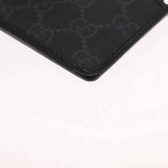GUCCI GG Supreme Coin Purse PVC Black 697717 Auth ka1560M