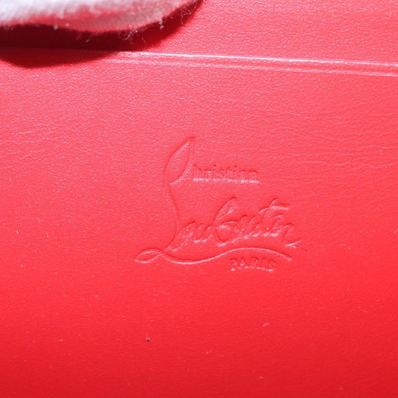 Christian Louboutin Studs Panettone Coin Purse Leather Black Auth ka1561M