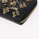 Christian Louboutin Studs Panettone Coin Purse Leather Black Auth ka1561M-14
