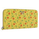 PRADA Long Wallet Safiano leather Yellow Silver Auth ka1567M-1