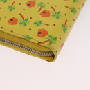 PRADA Long Wallet Safiano leather Yellow Silver Auth ka1567M-10