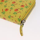PRADA Long Wallet Safiano leather Yellow Silver Auth ka1567M-11