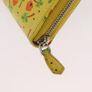 PRADA Long Wallet Safiano leather Yellow Silver Auth ka1567M-12