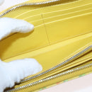 PRADA Long Wallet Safiano leather Yellow Silver Auth ka1567M-16