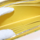 PRADA Long Wallet Safiano leather Yellow Silver Auth ka1567M-18