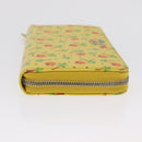 PRADA Long Wallet Safiano leather Yellow Silver Auth ka1567M-4