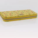 PRADA Long Wallet Safiano leather Yellow Silver Auth ka1567M-6
