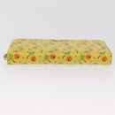 PRADA Long Wallet Safiano leather Yellow Silver Auth ka1567M-7