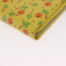 PRADA Long Wallet Safiano leather Yellow Silver Auth ka1567M-9