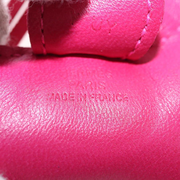 HERMES Rodeo Charm PM Charm Leather Pink Auth ka1569M