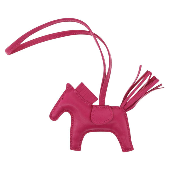 HERMES Rodeo Charm PM Charm Leather Pink Auth ka1569M