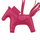 HERMES Rodeo Charm PM Charm Leather Pink Auth ka1569M-3