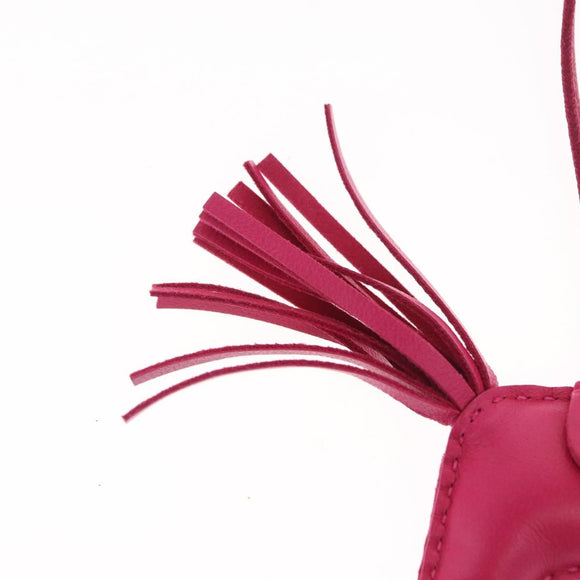 HERMES Rodeo Charm PM Charm Leather Pink Auth ka1569M
