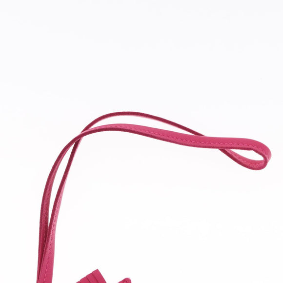 HERMES Rodeo Charm PM Charm Leather Pink Auth ka1569M