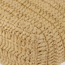 PRADA Hand Bag Straw Leather 2way Beige Black Auth ka156AV-15