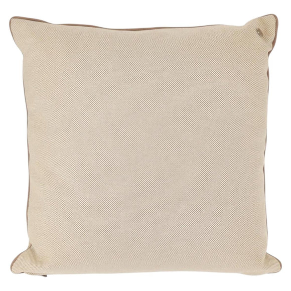 HERMES Cushion Cotton Beige Auth ka157