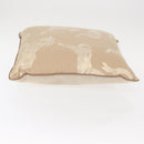 HERMES Cushion Cotton Beige Auth ka157-3