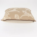 HERMES Cushion Cotton Beige Auth ka157-6